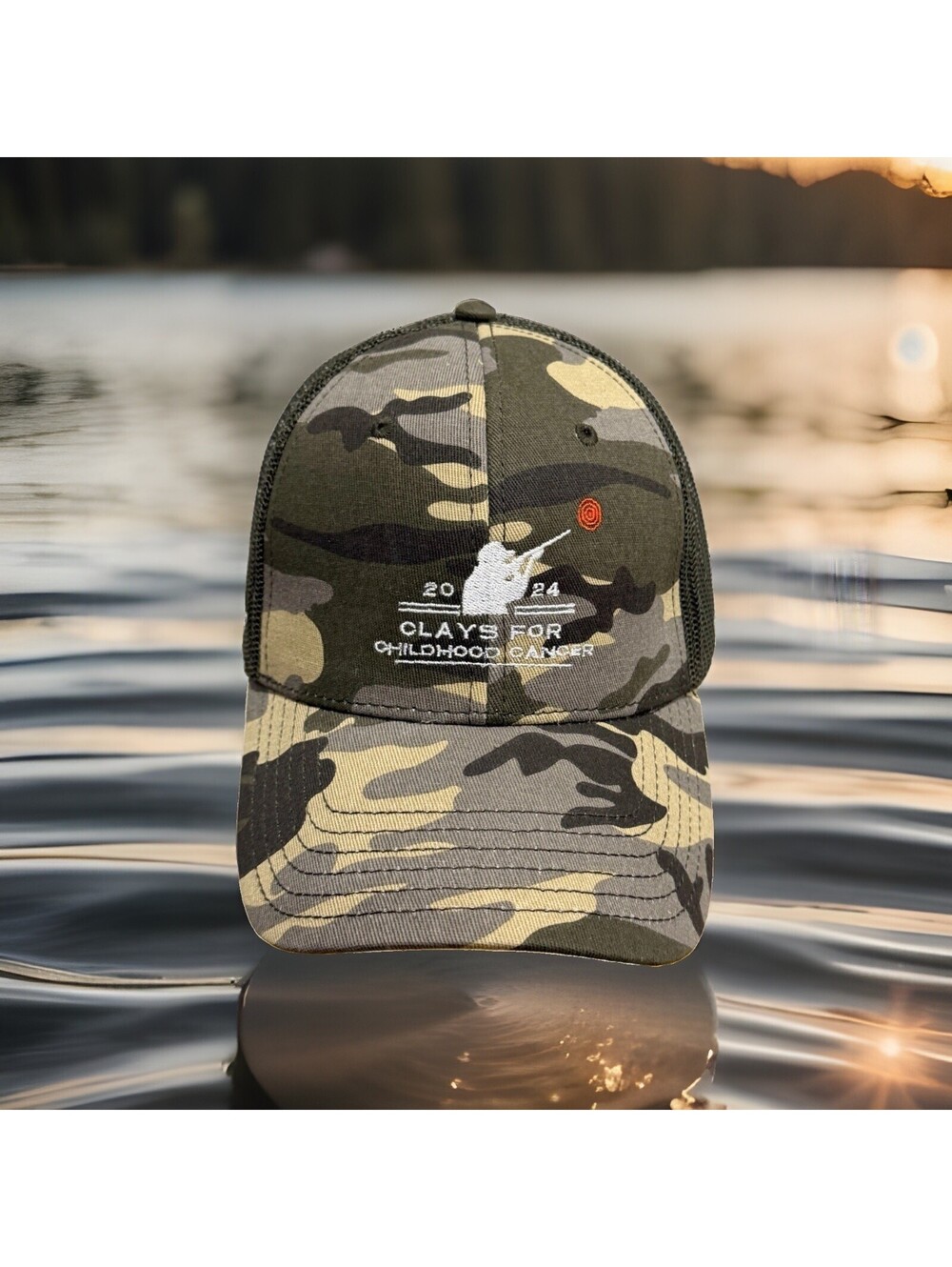 Skeet Shooting Trap Clay Shotgun Target Clays For Childhood Cancer Baseball Cap